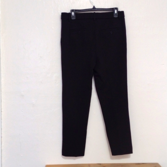 Theory Black High Waisted Treeca K Straight Leg Ankle Pant in Oxford Knit Size 8 - Picture 4 of 11